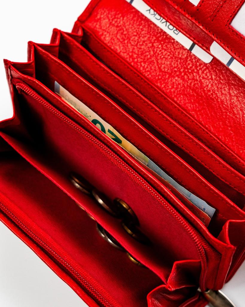 Women's leather wallet R-D1521-NCD-BL-3003 Red
