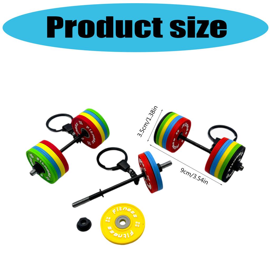 Modischer Robuster PVC Hantel Schlüsselanhänger Tragbares Fitnessstudio Geschenke Accessoire für Fitnessbegeisterte und Bodybuilding-Liebhaber