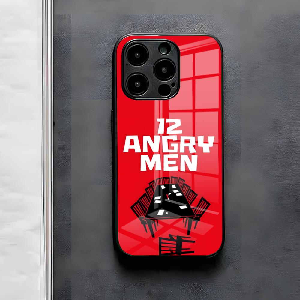 

Movie 12 Angry Men Phone Case For IPhone 17 Air 16 E Pro Max 15 14 13 Mini 12 Pro 11 Max Plus Black Glass Cover iPhone 16 Pro Max