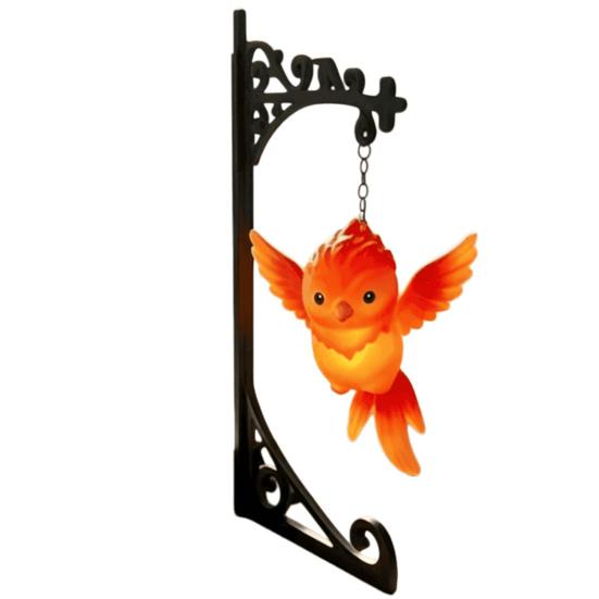 Decorative Bookshelf Lamp Metal Magic Owl Hanging Bookend Lamp, Resin Animal LED Night Light, Pastoral Style Table Decor Deer Bird Light