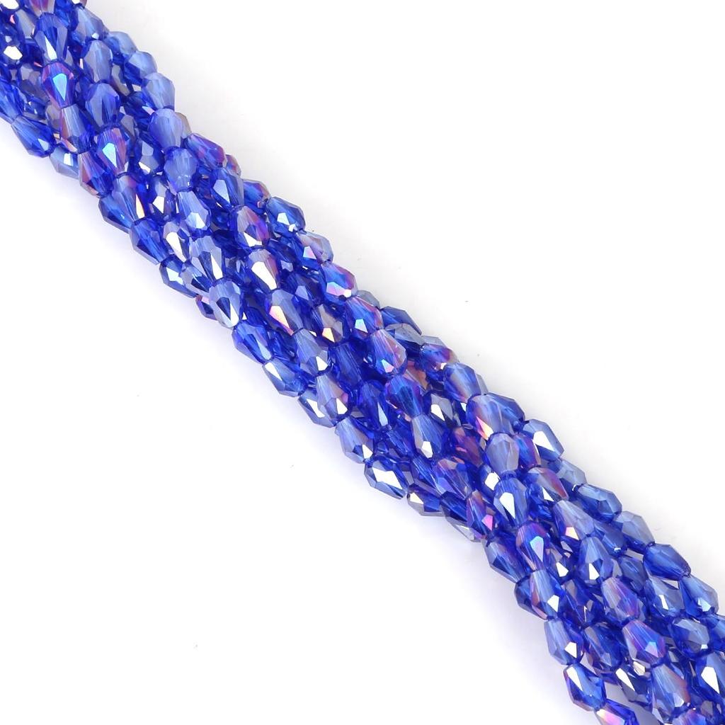 Tears Of  Mermaids 4*6mm Multicolor Faceted Glass Beads For Jewelry Making DIY Bracelet Necklace