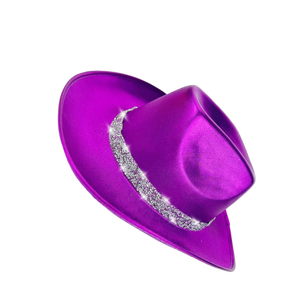 Auffällige Kristall-Cowboyhüte Brauthut Panamahut für Junggesellinnenabschied Cowboyhüte für Club-Bühnenshows