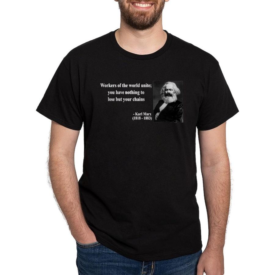 

CafePress Karl Marx Quote 8 Dark T Shirt Men s 100% Cotton, Classic Graphic Dark T-Shirt XXXXXL чорний