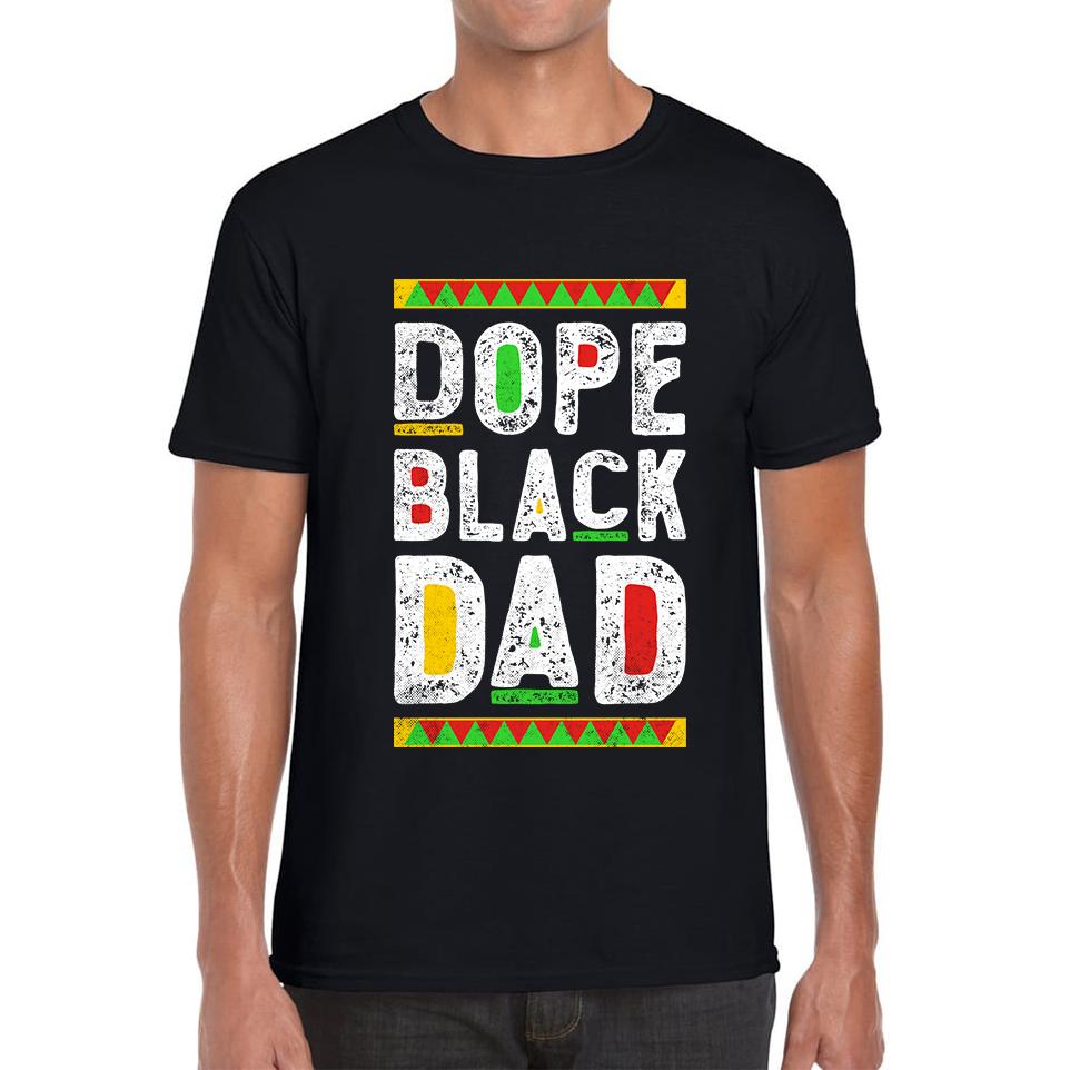 Dope Black Dad Fathers Day Life Lessons Learnings Mens Tee Top L
