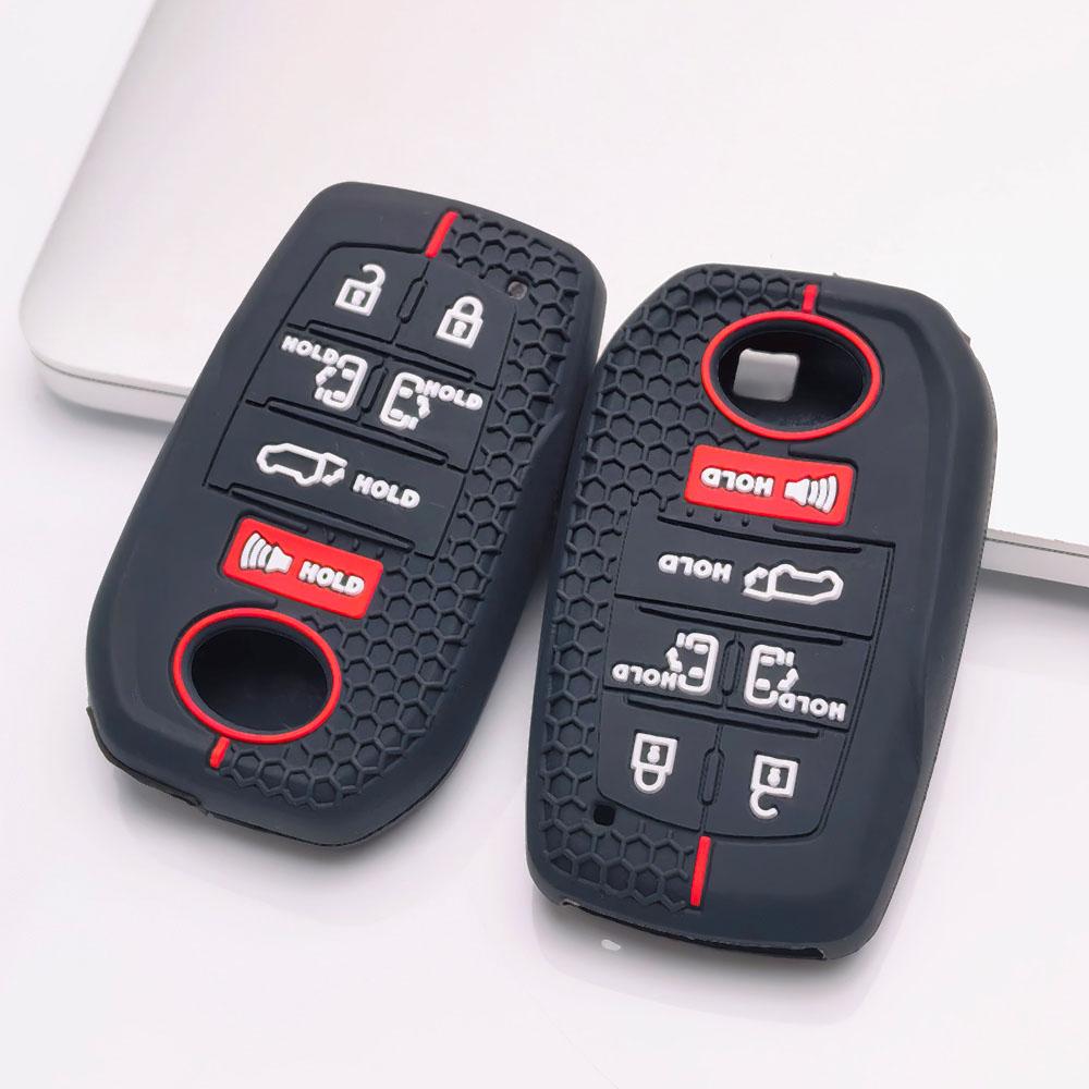 Premium Honeycomb Silicone Smart Key Cover Fit Toyota Sienna Highlander Venza Grand Highlander Anti-Scratch Guard Shockproof Protection