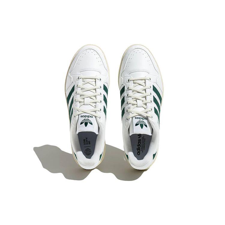 Adidas Originals Ny 90 Stripes Leather Casual Slip Resistant Lightweight Low Top Sneakers Unisex Sneakers White Green HQ4272