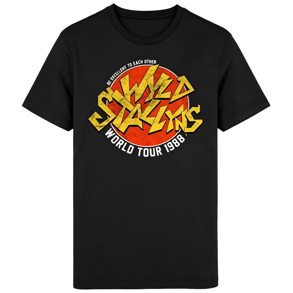 Wyld Stallyns World Tour 1988 Retro Movie Graphic T-Shirt