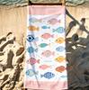 Bohemian Türkisches Böses Auge Symbol Strandtuch, Großes Mikrofaser Sandfreies Schnelltrocknendes Handtuch für den Sommerurlaub Badetuch
