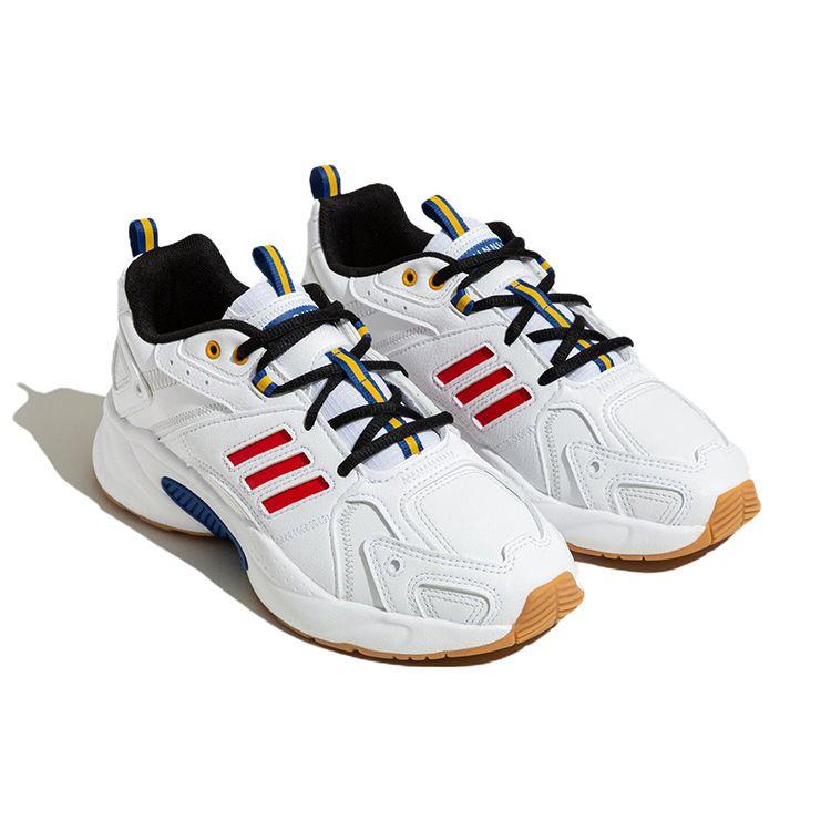 Adidas Neo JZ Runner Leather Suede Casual Slip-Resistant Durable Lightweight Low-Top Lifestyle Shoes Unisex Sneakers White Red IG9432