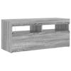 Vidaxl Szafka Pod Tv Z Oświetleniem Led, Szary Dąb Sonoma, 90X35X40 Cm
