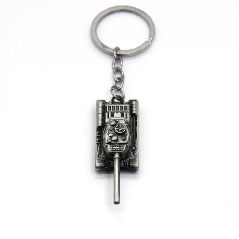 Heavy Punk 3D Tank Pendant Keychains Metal Creative Tanks Airplane Keyrings Men Women Buckle Car Motorcycle Trinket Key Holder