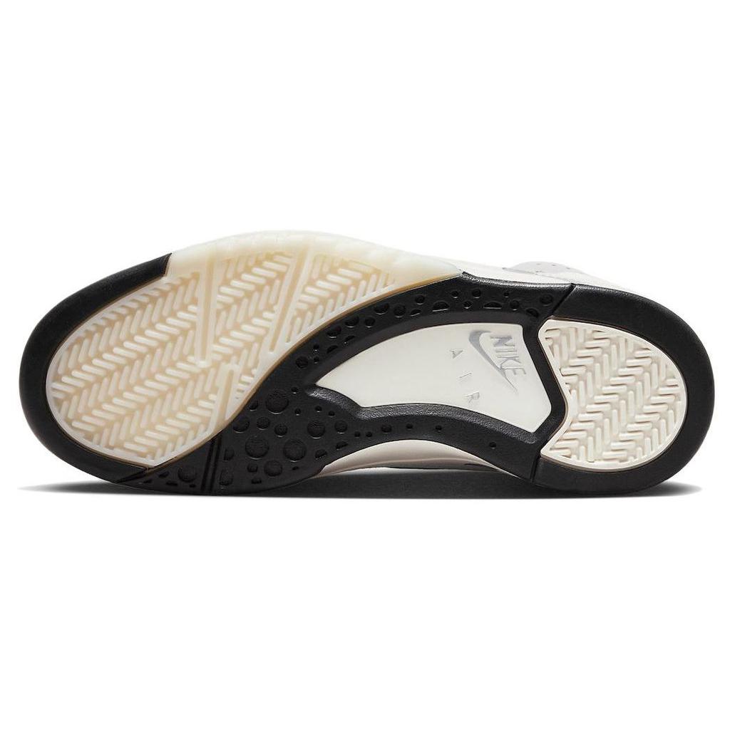 Nike Air Flight Lite Mid Pó de Fóton Prata Metálico Cinza Fumaça Claro Preto Sapatos Masculinos FJ2949-001