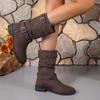 Warm Womens Fall And Winter Boots Solid Color Casual And Stylish Womens Boots