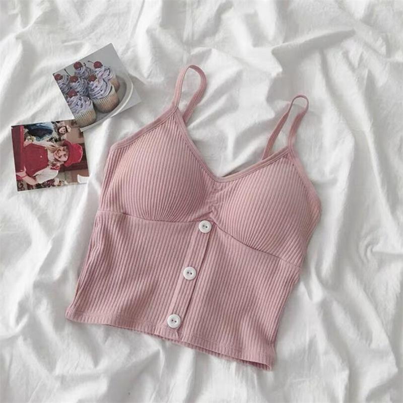 Woman Knitted Tank Top Women Strap Vest Sexy Female Knitting Crop Top