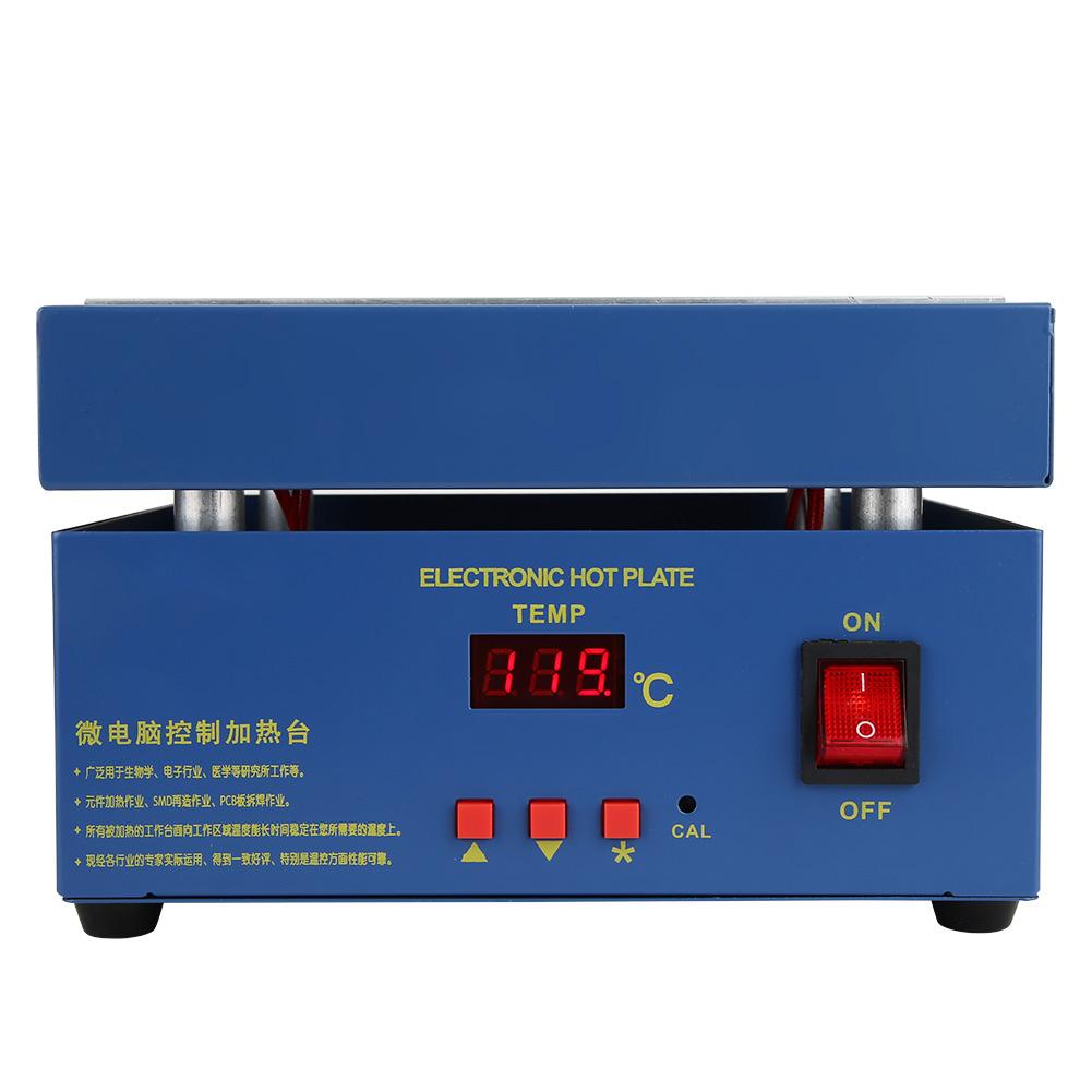 200*200mm LED Microcomputer Electric Heating Plate Preheating Station 800W Heating Station Preheat Station LED Heating Station