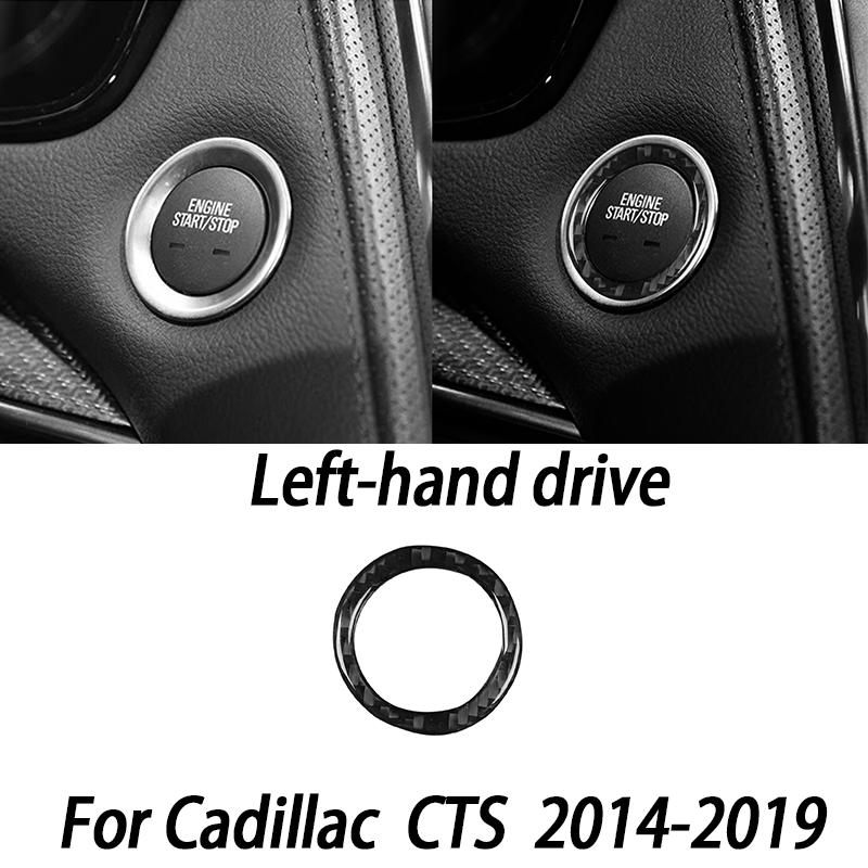 Carbon Fiber Car Interior Accessories Center Console Panel Door Handle Gear Shift Decorative Stickers For Cadillac CTS 2014-
