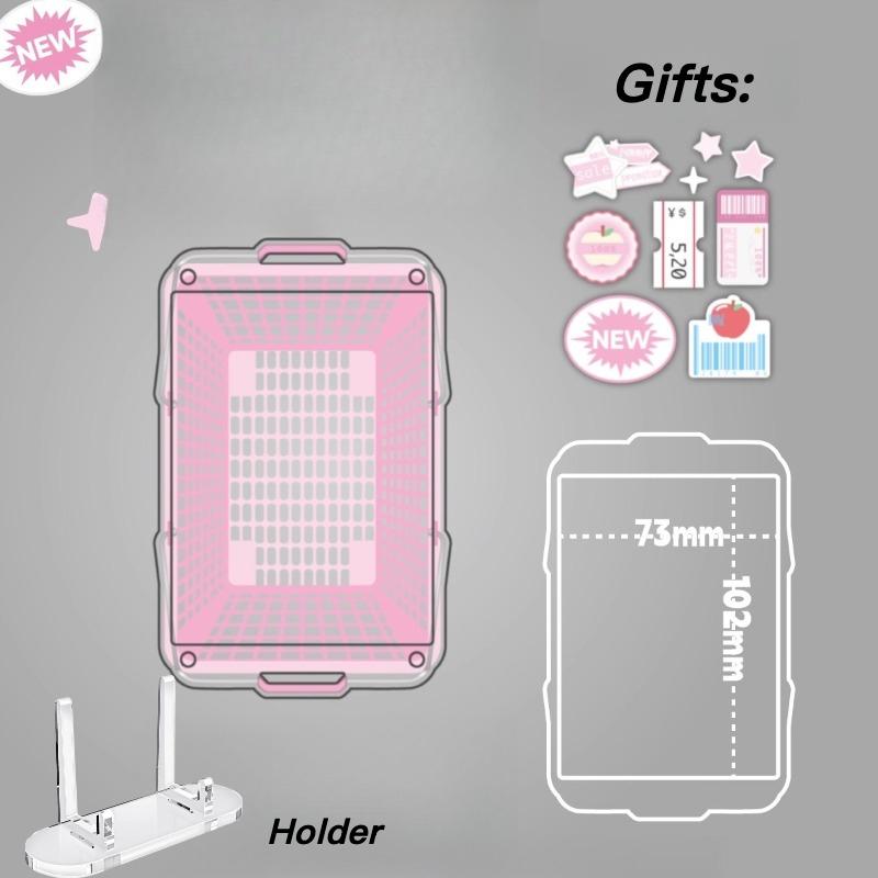 Shopping Basket Acrylic Photo Frame Creative Kpop Card Holder 3 Inch Anime Photocard Protective Case Stylish Card Sleeves 2025