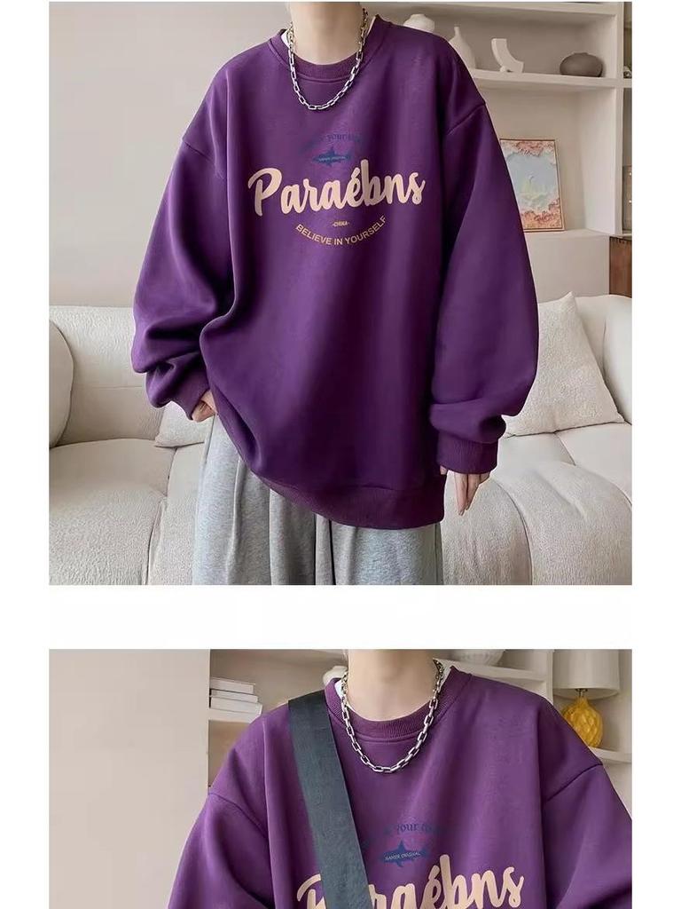 Men's Burgundy Fleece-Lined Oversized Hoodie, Hoodless, American Style, Heavy-Weight, Trendy Autumn/Winter Jacket.