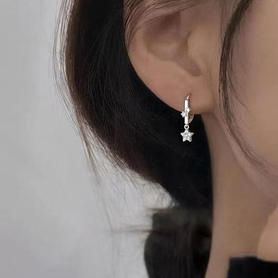 2023 High-End Light Luxury Women's Star Stud Earrings In 925 Sterling Silver