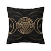 Custom Nordic Pentagram Pentacle Cushion Cover for Sofa Soft Triple Moon Goddess Pagan Wiccan Throw Pillow Case Home Decor