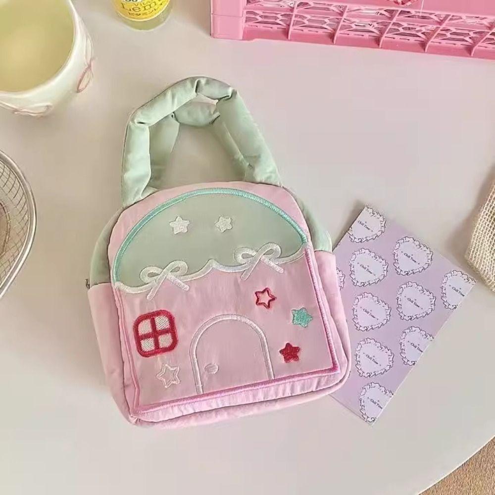 

Portable Cartoon House Make Up Pouch Bag Bow Pouches Bag Organizer Camping