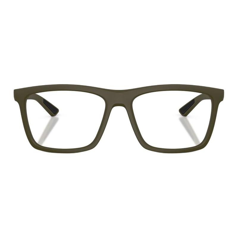 Prada optical glasses Temple red brand logo injection molding square men's Matt green 54/17/145 - h.41 basic packaging-glasses case + packaging box