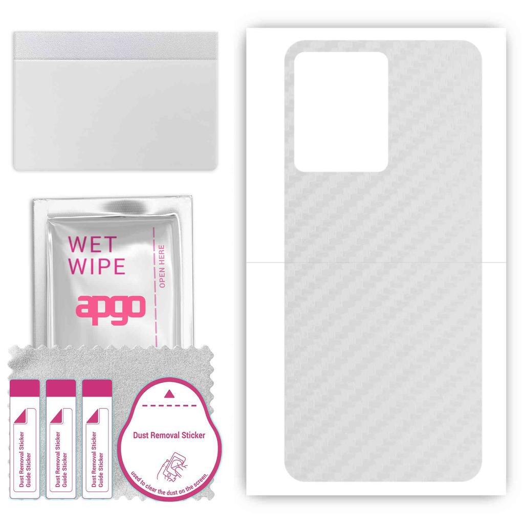 apgo Protective Skin Sticker for the back compatible with Realme GT 2 Master Explorer, Wrap Film, Foil, Vinyl - Pattern Transparent Carbon