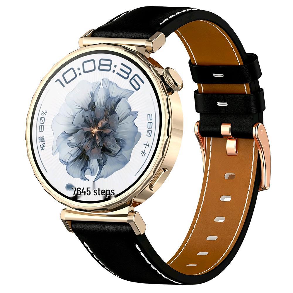 Huawei GT Series Leather Watch Band, Rose Gold Buckle, 18mm Universal Size