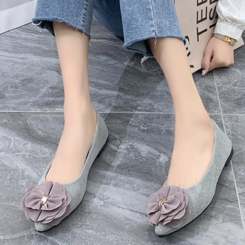 zapatos de mujer women cute sweet plus size spring & summer flat shoes lady casual beige loafers for office career work ga179