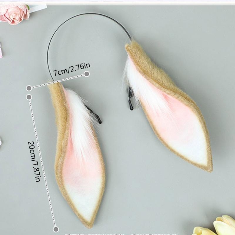 Hasenohren Handgemacht Tierisch Flauschig Kaninchen Stirnband Haarreif für Maskerade