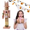 Cute Easter Wood Decorative Bunny Figurine Ornament 12 Inch Easter Decoration Tabletop Figurine for Festive Office Home
