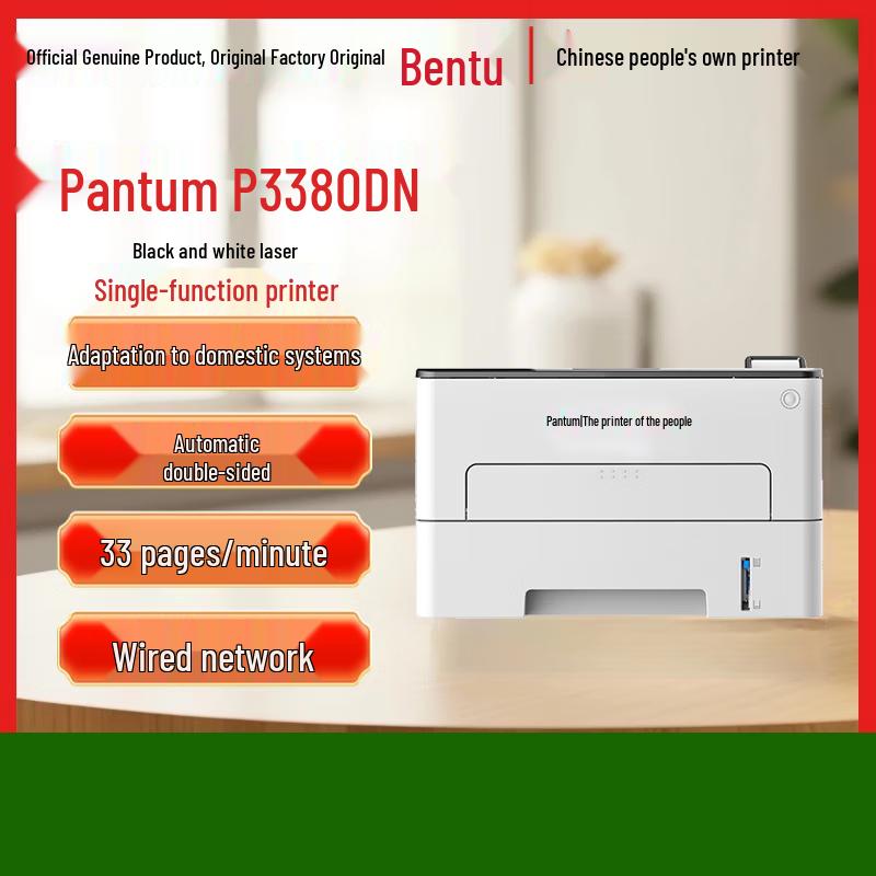 Pantum P3380DN A4 Monochrome Laser Printer CN plug (adapter included)