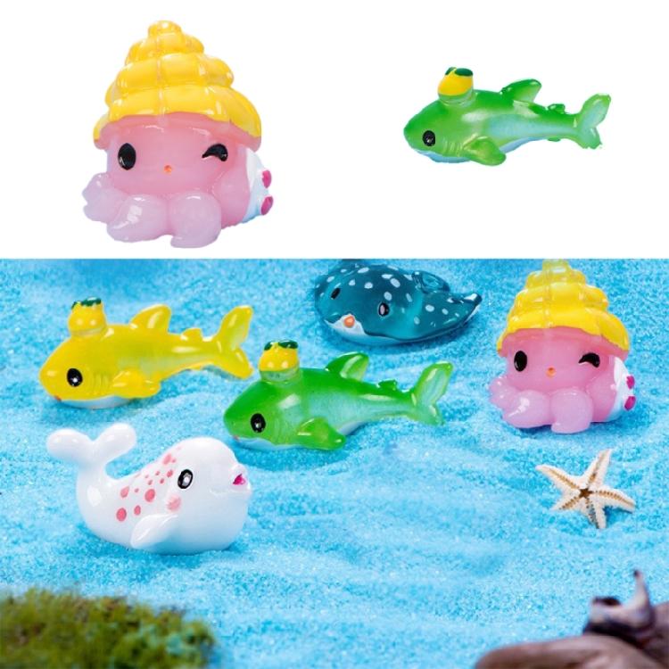 10er-Pack Mini-Meeres-Tier-Ornamente für Aquariendekoration und Heimdekoration Bunte Harze