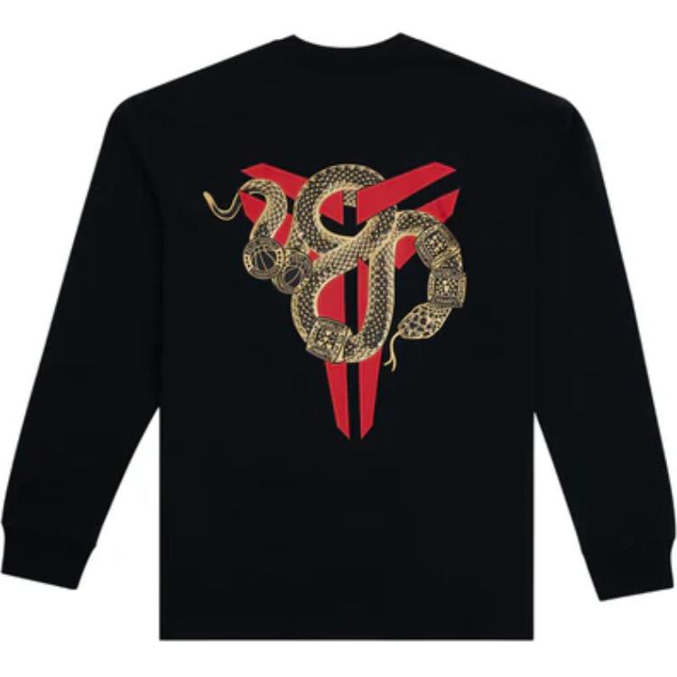 Nike x Kobe Year Of Mamba Max90 Long-Sleeve T-Shirt Black Men Tops IB0241-010