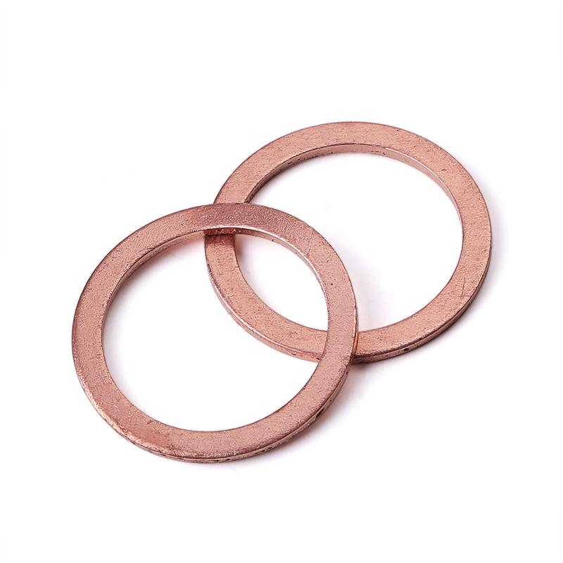 Red Copper Thick Flat Washers for Marine Instruments - Available in M5, M6, M8, M10, M12, M16, M48 Inner Diameters