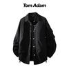 TOM ADAM Men's Solid Color Loose Fit Casual Jacket