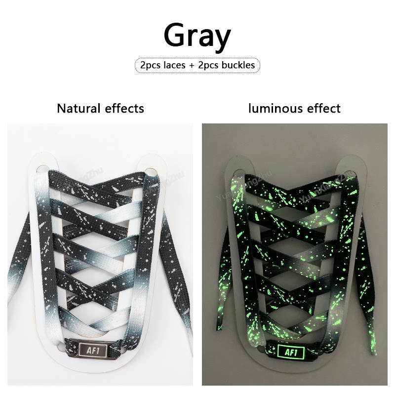 4Pcs Luminous AF1 Shoelaces Creative Combination Night Glow Laces and Shoe Decoration Flat Sneaker Shoelace Shoes Accessories