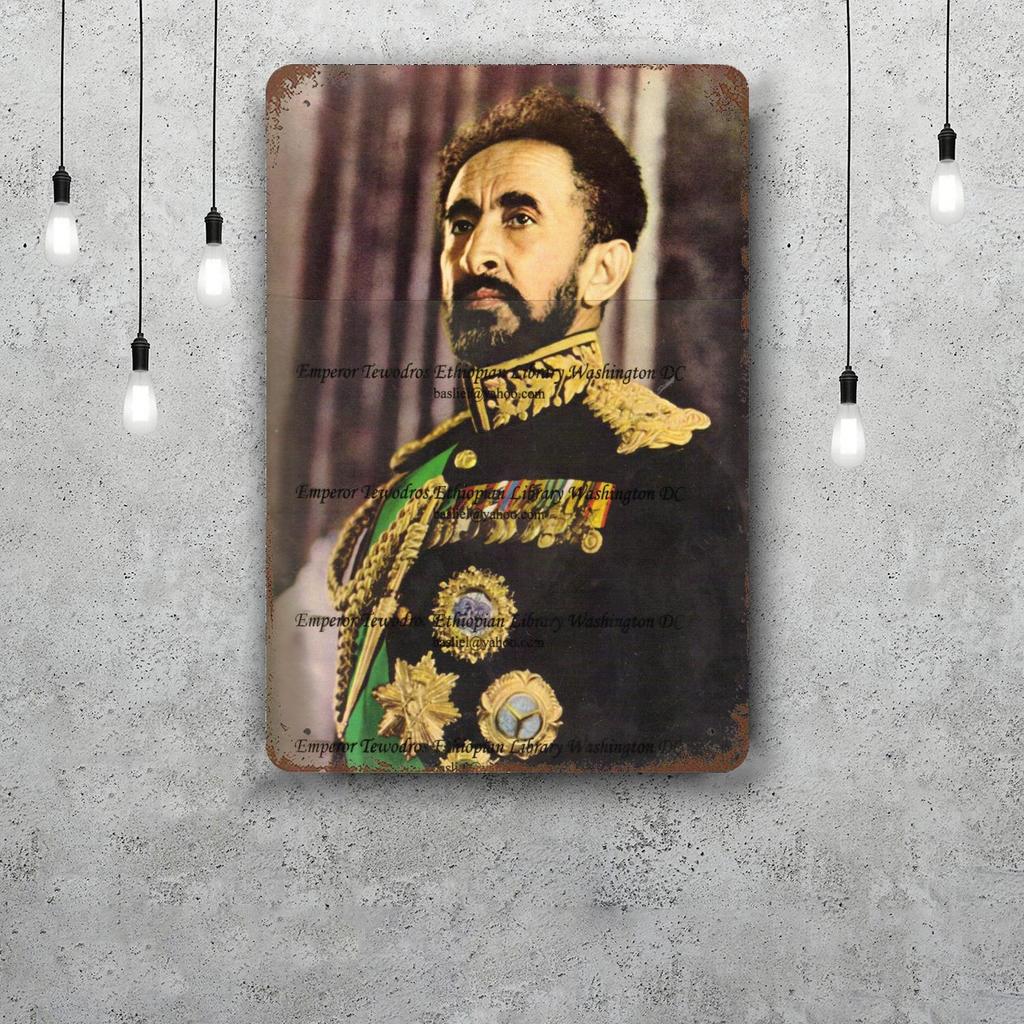 Haile Selassie Classic Poster Rusty Metal Plaque Retro Decorative Plate Bar Man Cave Garage Club Metal Sign Wall Decoration