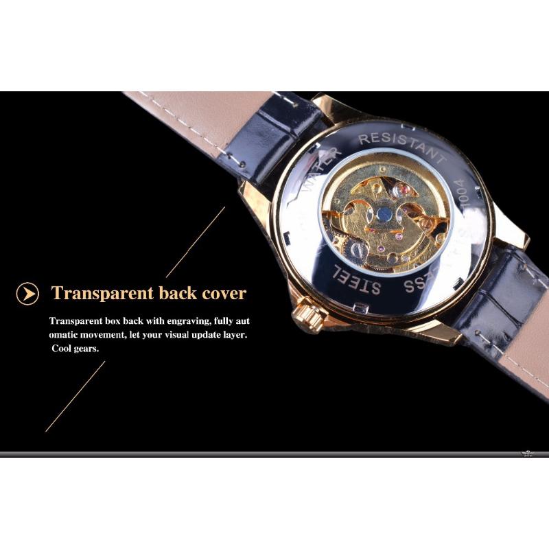 WINNER Men's Personality Classic Skeletonized Watch Automatic Mechanical Watch