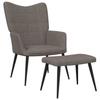 VidaXL Chaise de relaxation et tabouret 62x68,5x96 cm Taupe Tissu