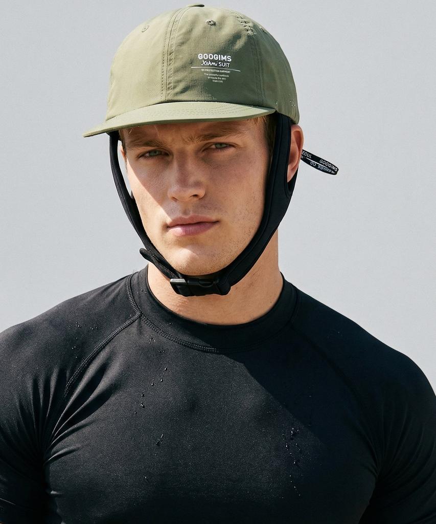 Gugimseukeompeoni Bali Professional Surfing Water Hat (Khaki)_754