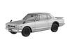 Aoshima (AOSHIMA) 1/24 Raku Plastic Snap Car Series KPGC10 Skyline HT 2000GT-R 1970 Silver Pre-Colored Plastic Model Kit 01-SI