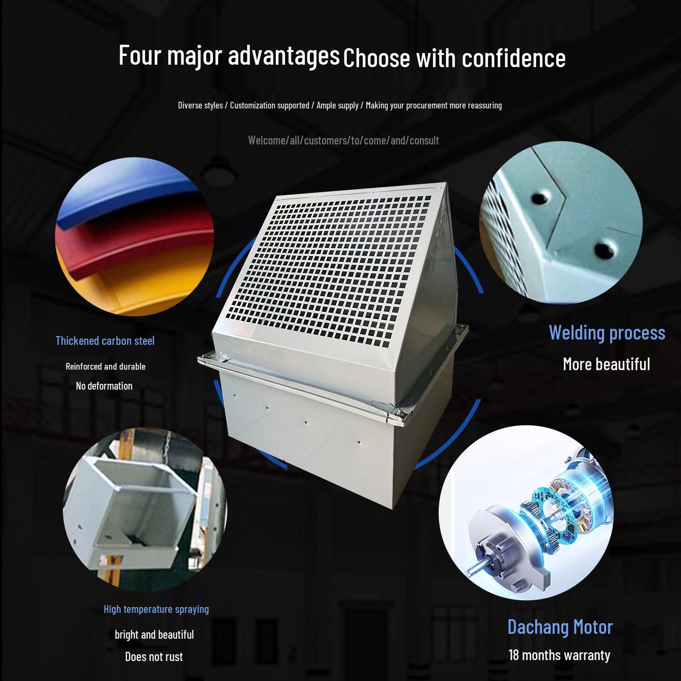 Explosion-Proof Low Noise Industrial Wall Fan with Large Air Volume, Model DWEX.