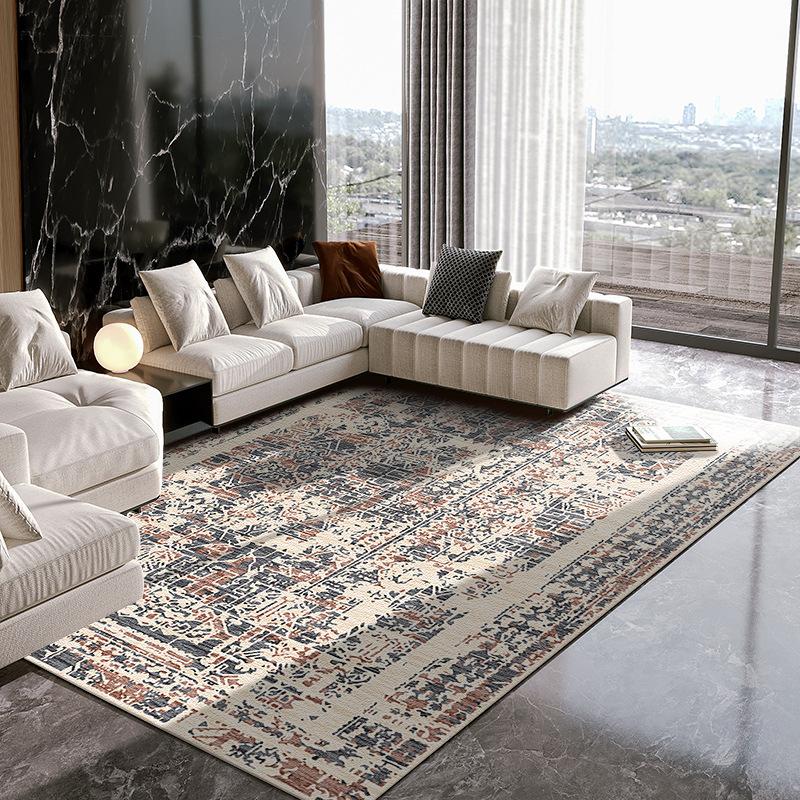 Home Printed Sofa Carpet Geometric Rectangular Nordic Printed Carpet Minimalist Carpet