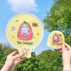 1PCS Cute Folding Fan with Reflective Board Cartoon Portable Fan Small Fan Student Mini Fabric Group Fan Folding Fan