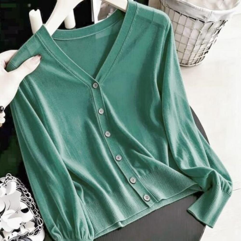 Rellawear Summer Ice Cooling Puff Sleeve Cardigan 26jt16