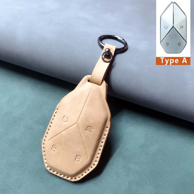 Car Remote Key Case Cover For BYD Equation Formula Leopard 5 8 3  Leather Keychain Shell Luxury Key Holder Protector Accessories