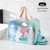 Borsa da Toilette e Trucco Portatile di Grande Capacità per Esterno, Spiaggia, Yoga e Fitness con Separazione Umido-Secco