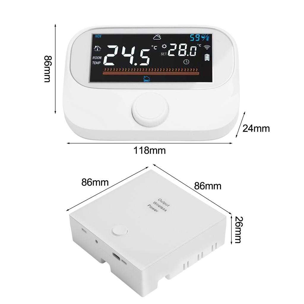 WIFI Smart Boiler Thermostat Reliable Temperature Control Humidity Display and User Friendly Interface for Comfort