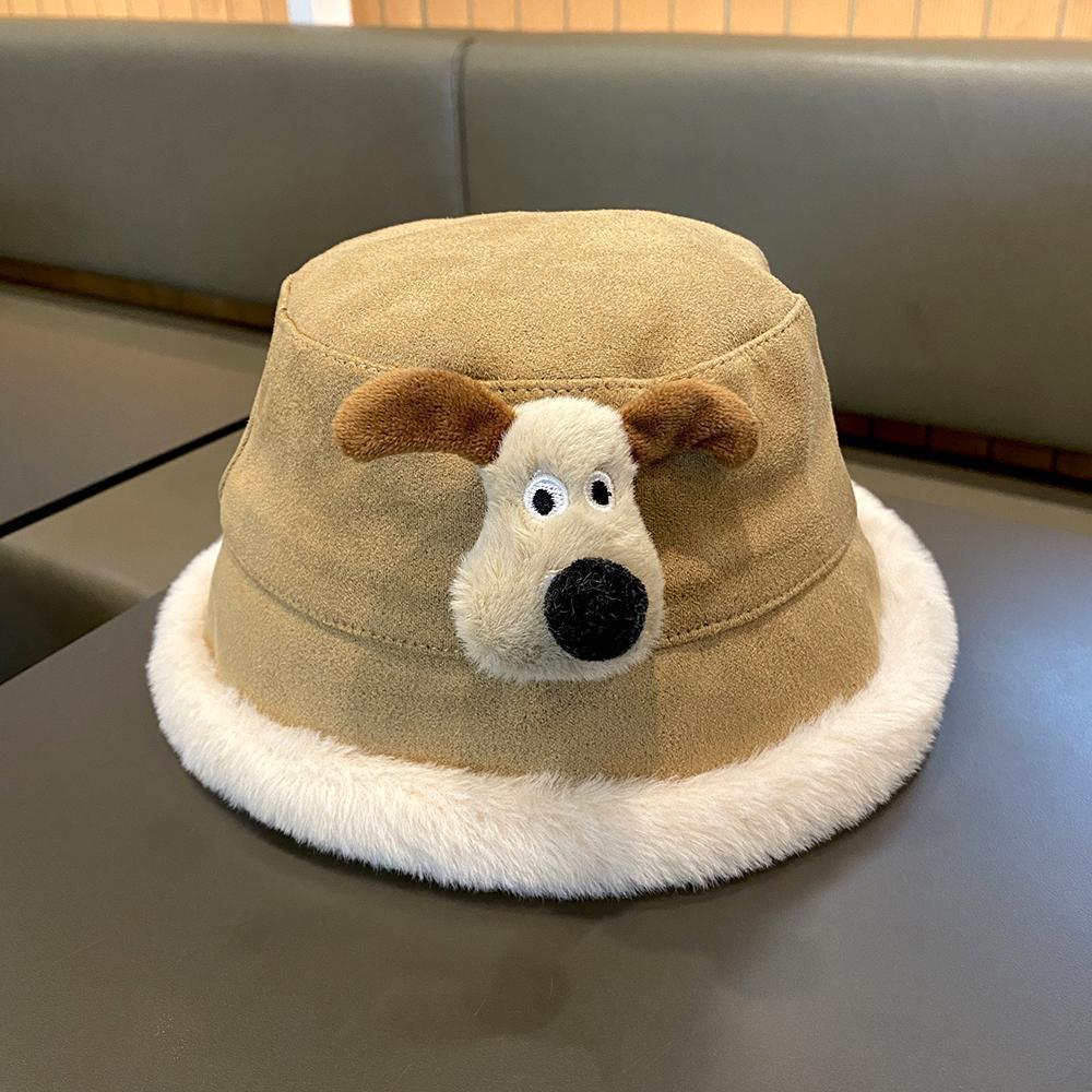 Childrens Winter Dog Print Fisherman Hat With Plush Lining For Baby Girls And Boys